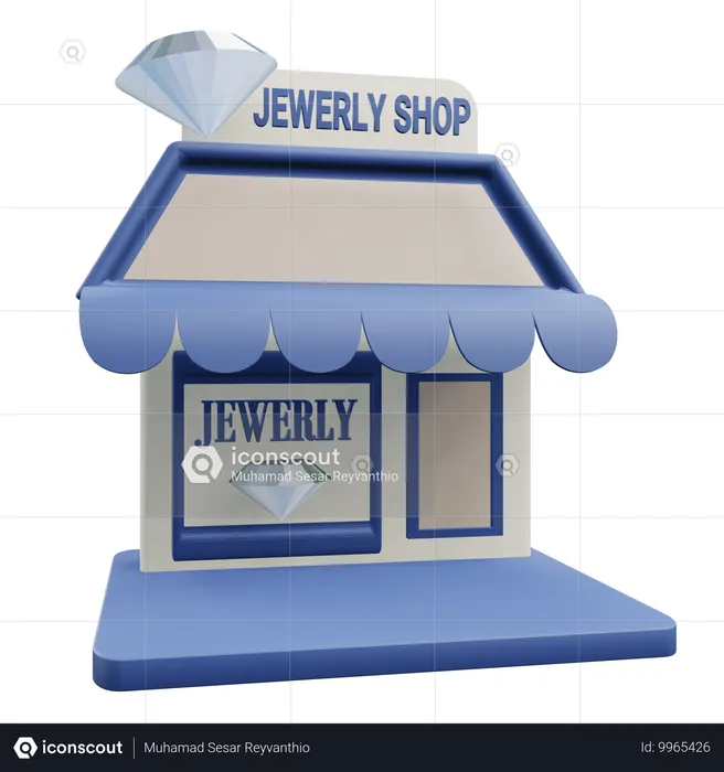 Tienda de joyería  3D Icon