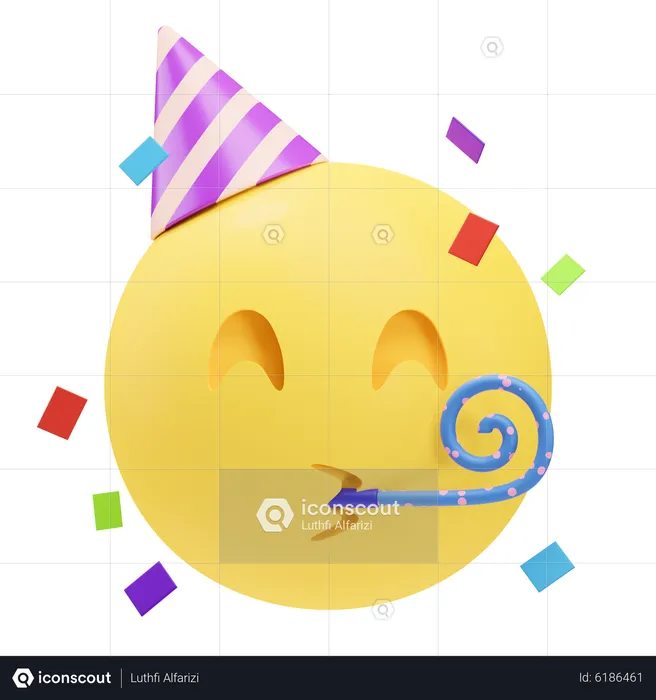 Joyeux anniversaire Emoji 3D Icon