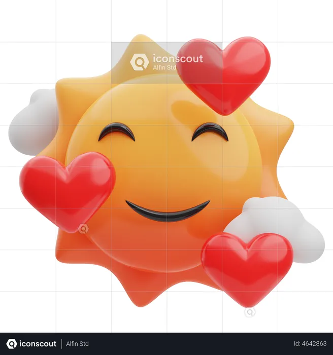 Bon soleil Emoji 3D Emoji