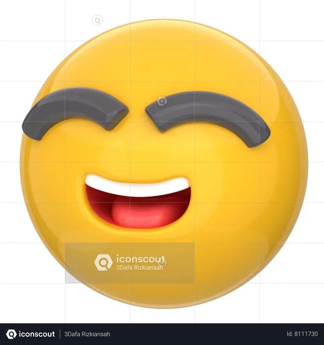 Joyful Emoji 3D Icon download in PNG, OBJ or Blend format