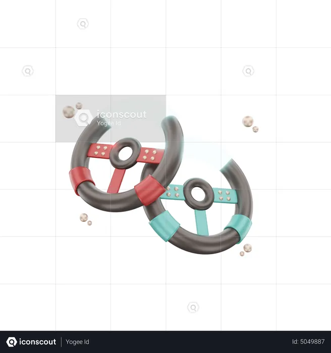 Joystick Wheel  3D Icon