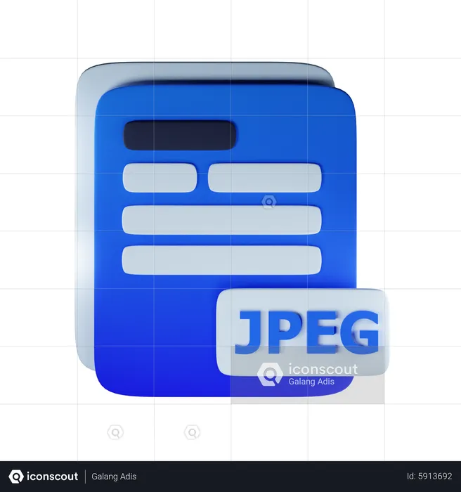 Jpeg file extension  3D Icon
