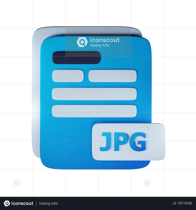 Jpg file extension  3D Icon