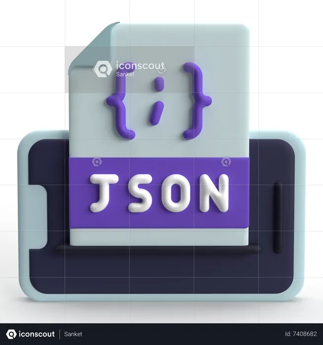 JSON File 3D Icon - Free Download Design & Development 3D Icons | IconScout