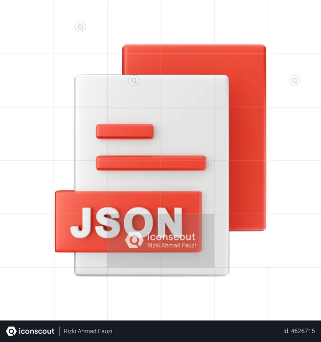 Json File  3D Illustration