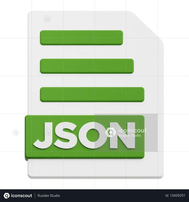 JSON File Format  3D Icon