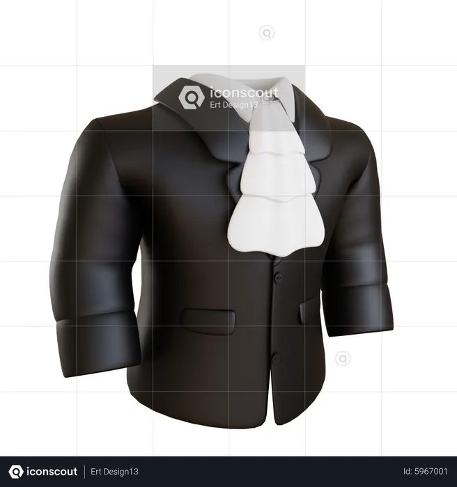 Judge Suit  3D Icon