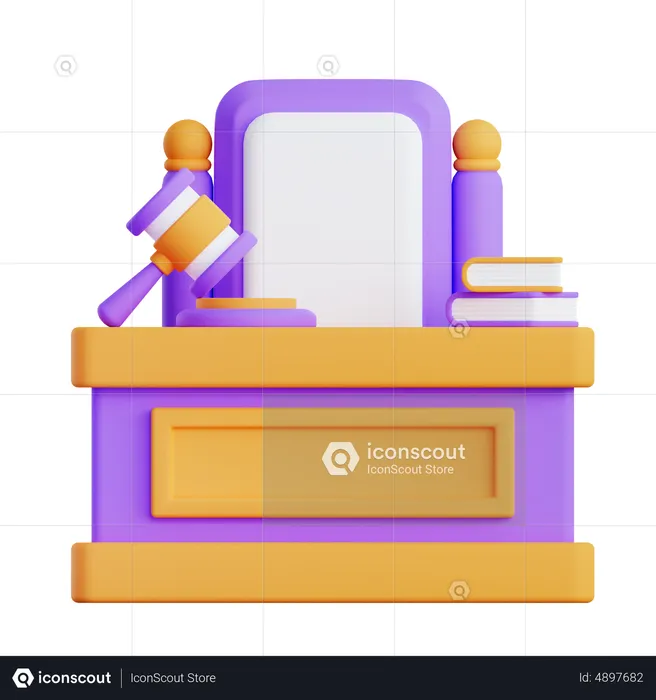 Judge Table  3D Icon