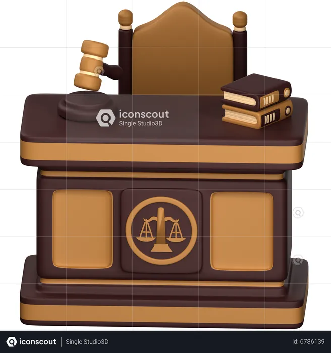 Judge Table  3D Icon