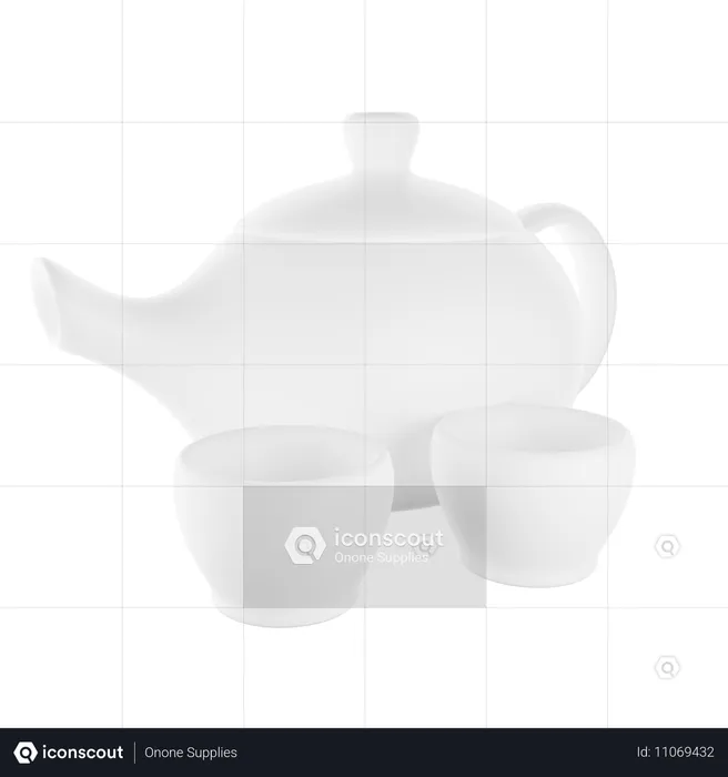 Juego de té  3D Icon