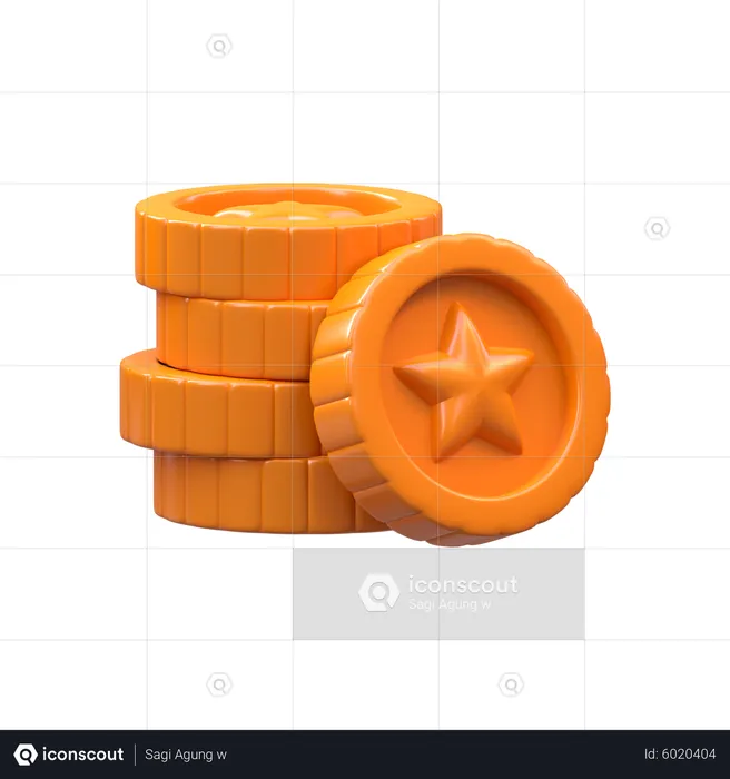 Monedas de juego  3D Icon