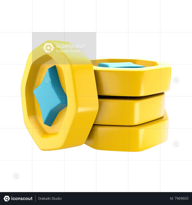 Monedas de juego  3D Icon