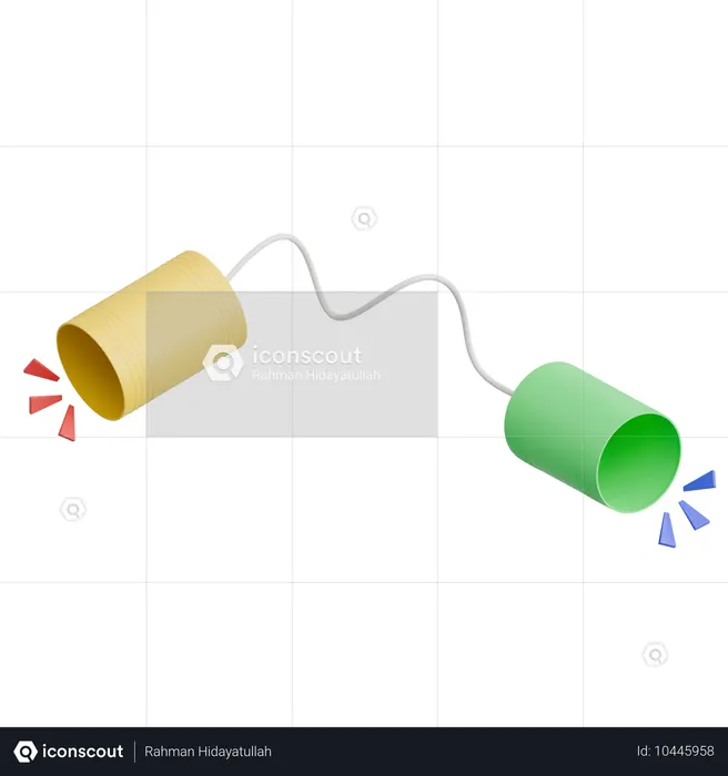 Juego telefónico enlatado tradicional indonesio  3D Icon