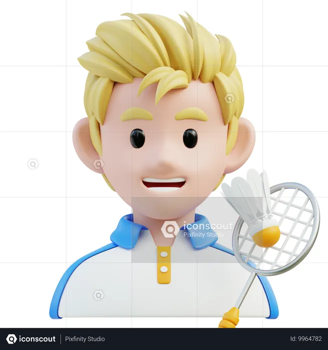 Jugador de badminton  3D Icon