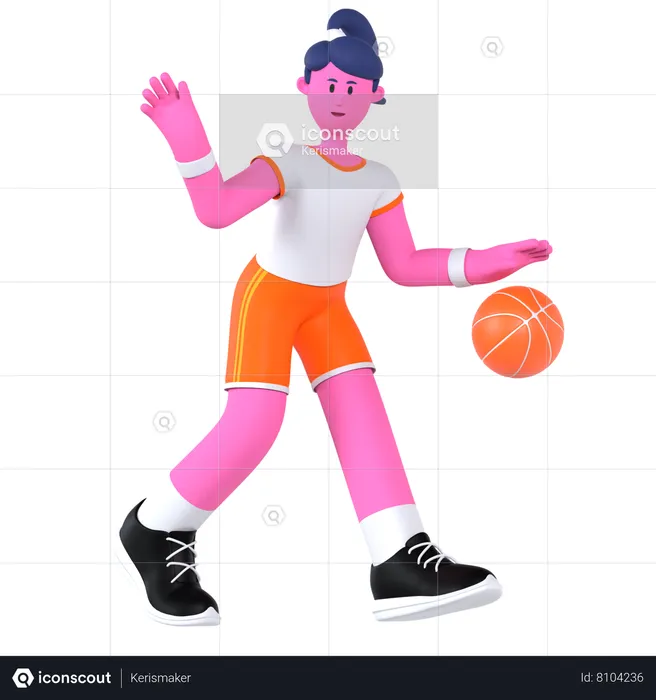 Jugador de baloncesto  3D Illustration