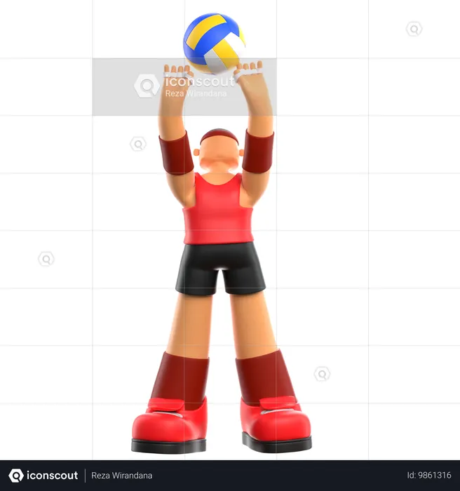 Jugador de voleibol  3D Illustration