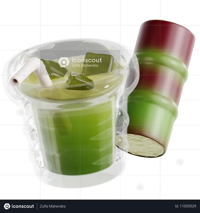 Jugo de la caña de azúcar  3D Icon