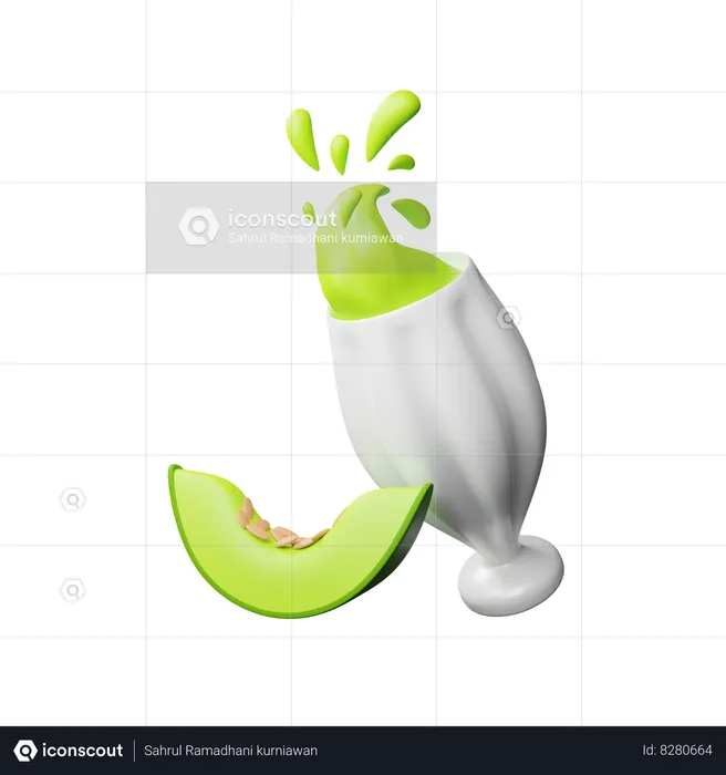 Jugo de melón  3D Icon