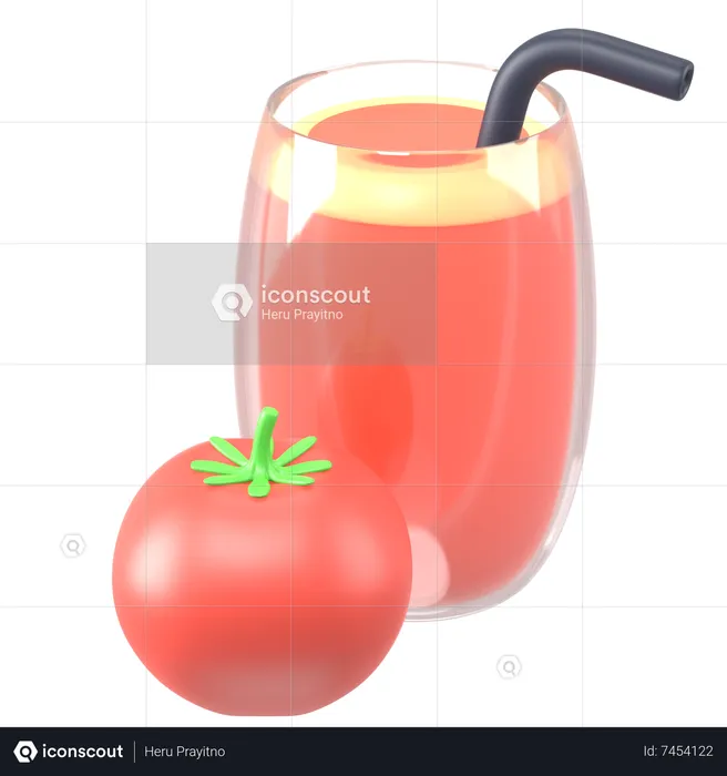 Jugo de tomate  3D Icon