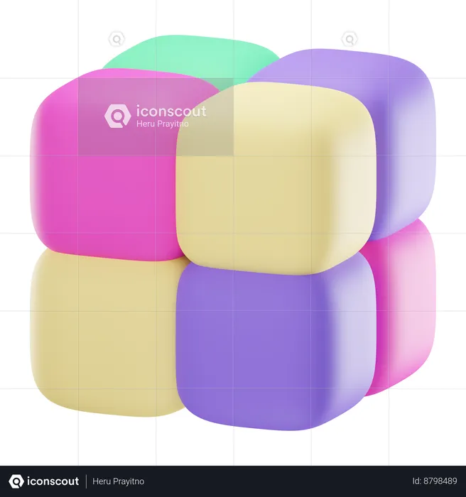 Juguete rubik  3D Icon