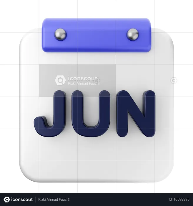 Calendrier de juin  3D Icon