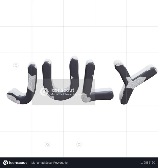 July  3D Icon