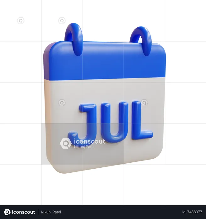 July  3D Icon