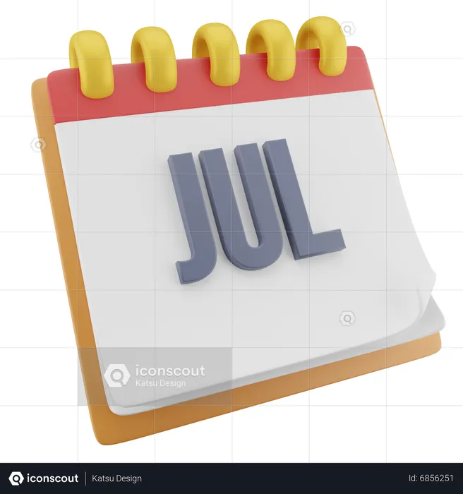 July Month  3D Icon