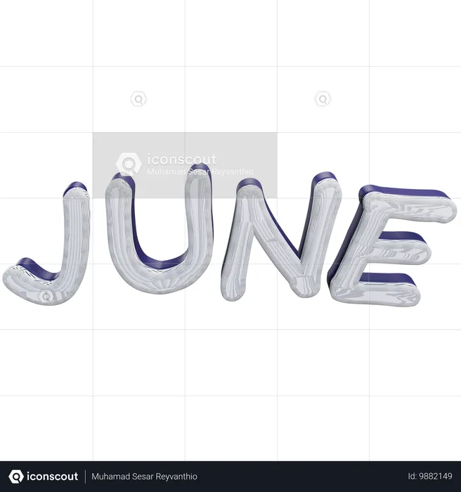 June  3D Icon