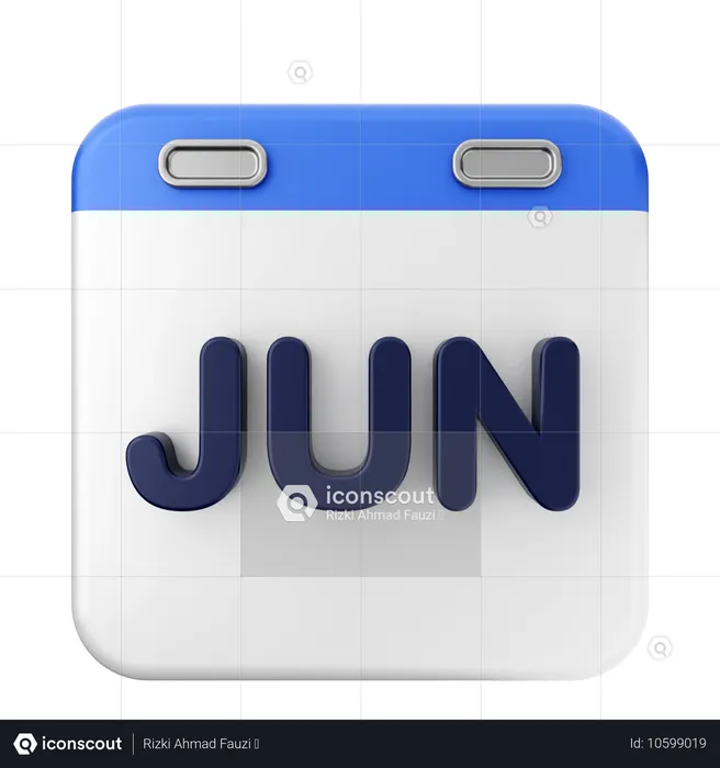 Juni Kalender  3D Icon