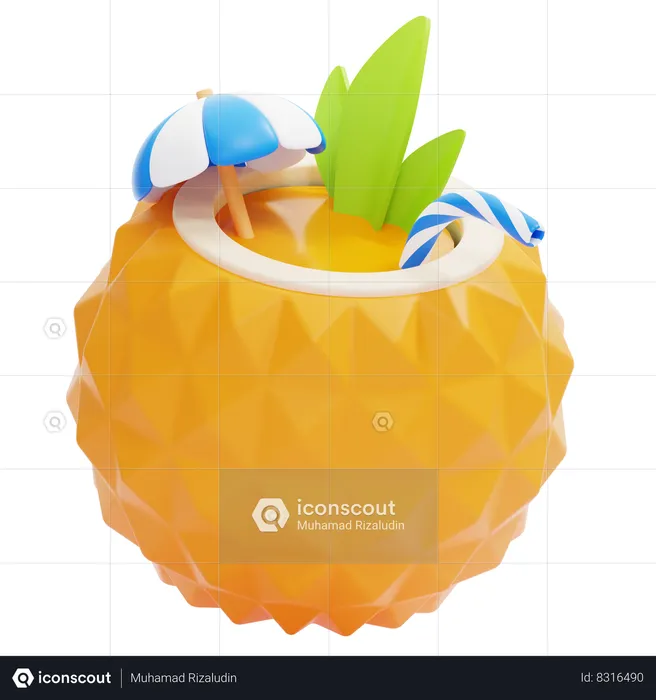 Jus d'ananas  3D Icon