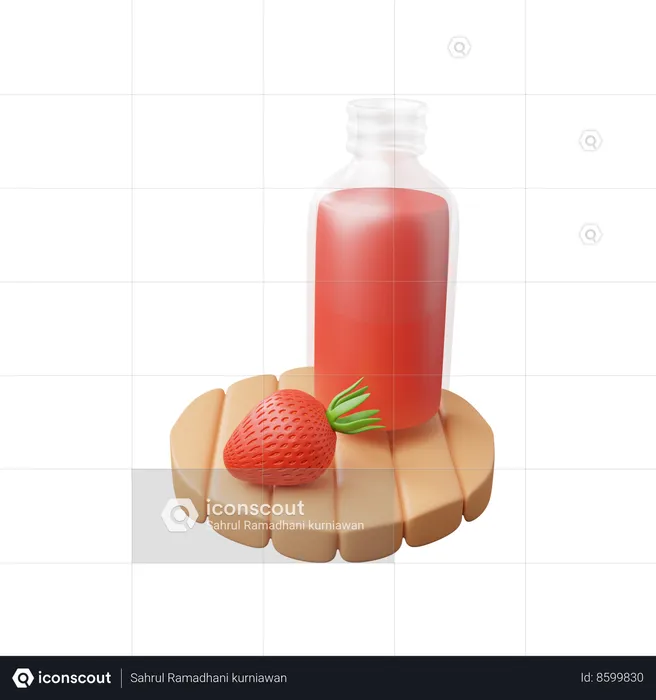 Jus de fraise  3D Icon