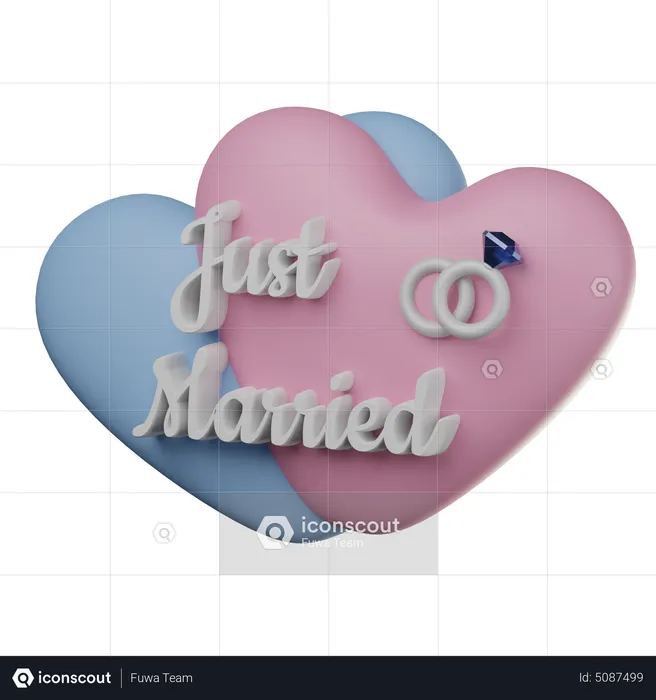 Just Married  3D Icon