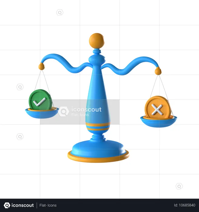 Justiça e imparcialidade  3D Icon