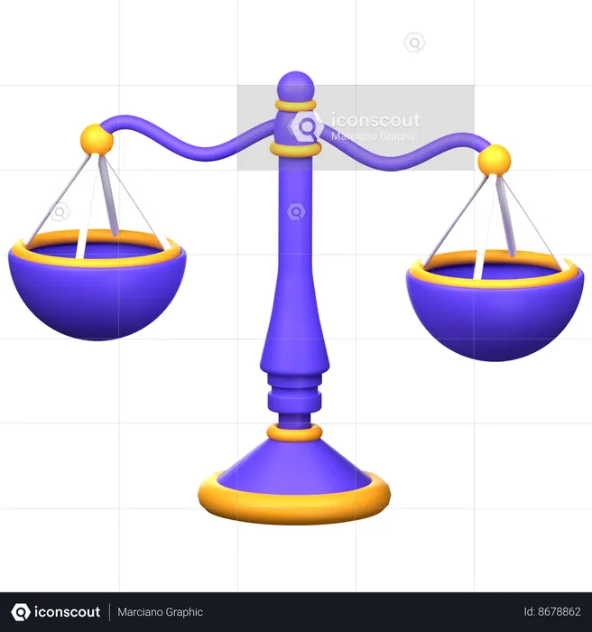 Justice Scale  3D Icon