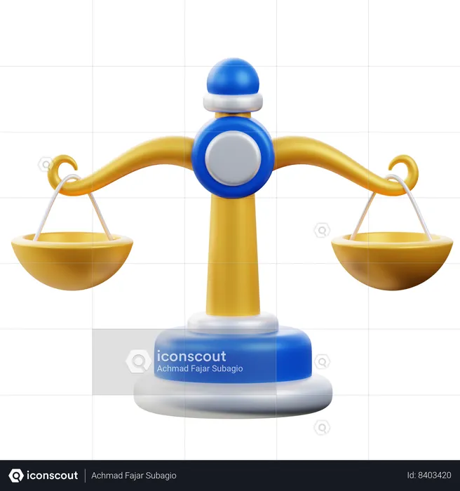 Justice Scale  3D Icon