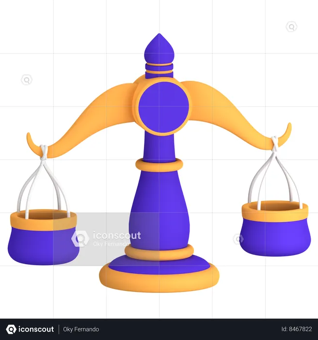 Justice Scale  3D Icon