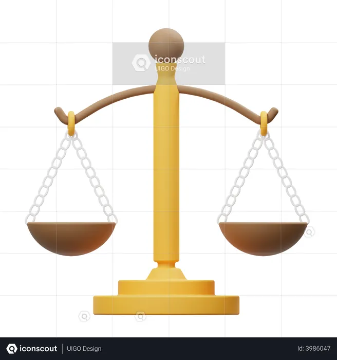 Justice Scale  3D Illustration