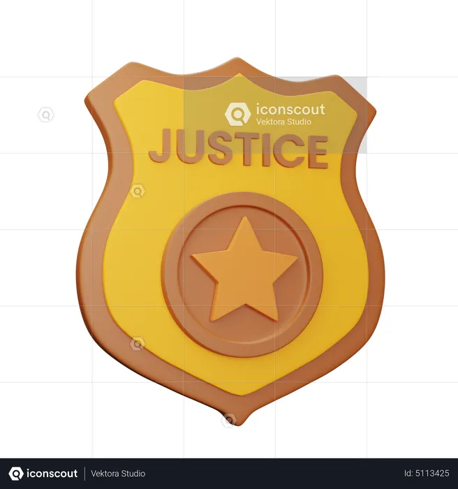 Justice Shield  3D Icon