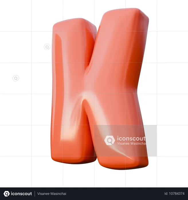 K  3D Icon