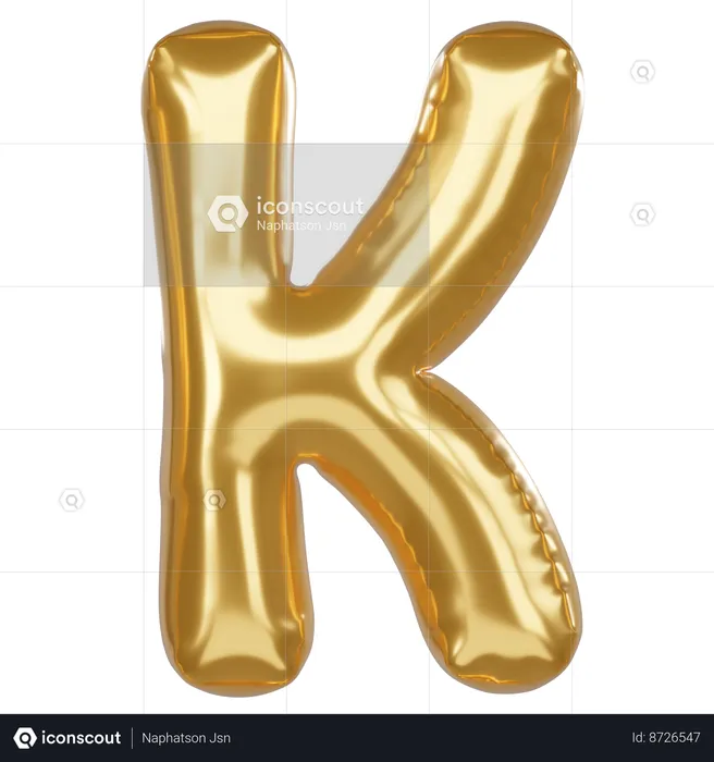 K Alphabet  3D Icon