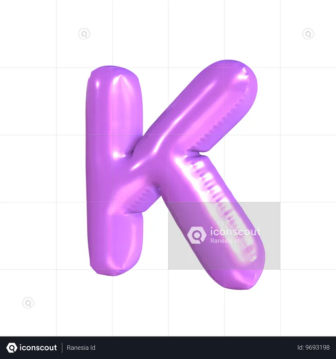 K 後者  3D Icon