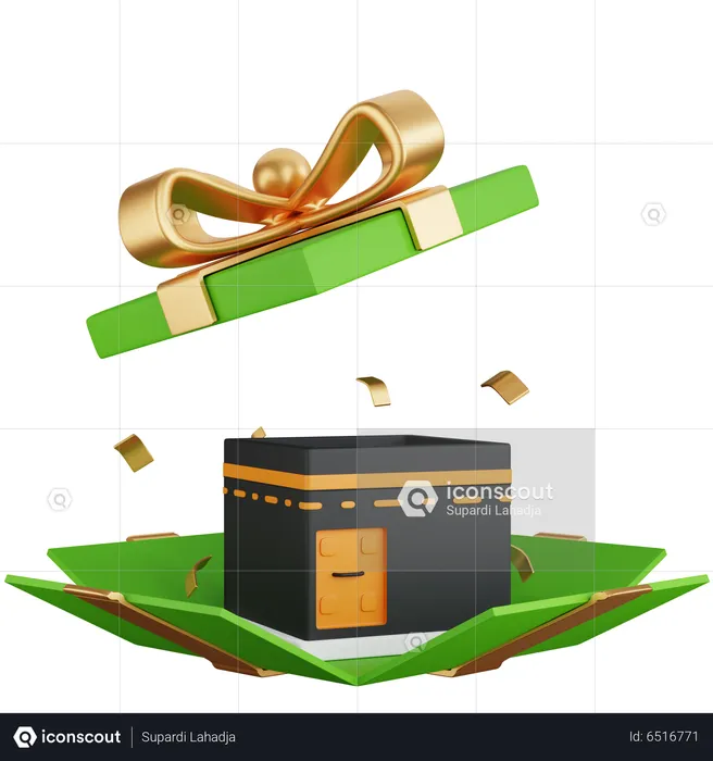 Caixa de presente kaaba  3D Icon