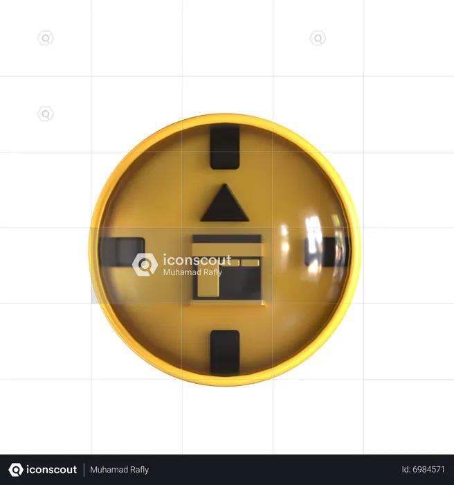 Kaaba Compass  3D Icon