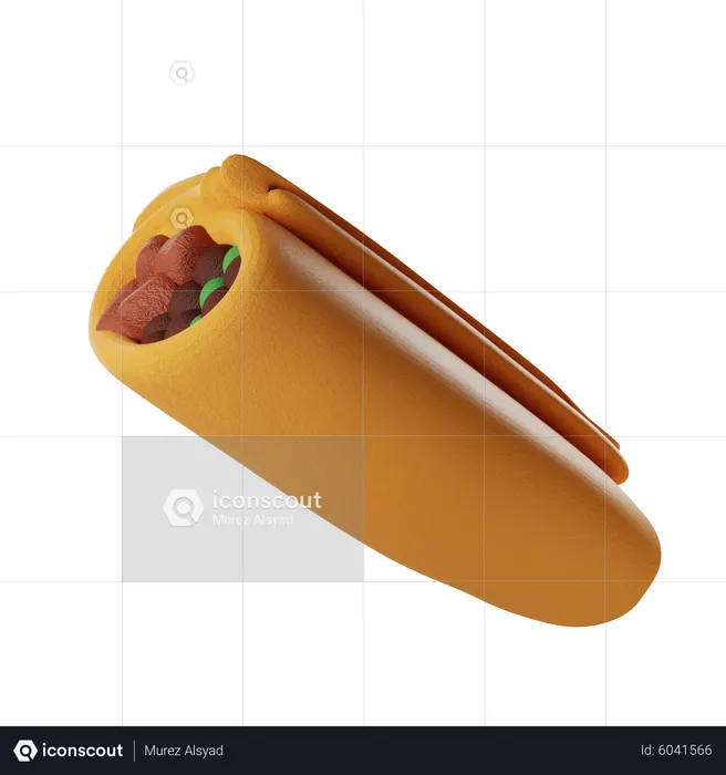 Kebab-Rolle  3D Icon