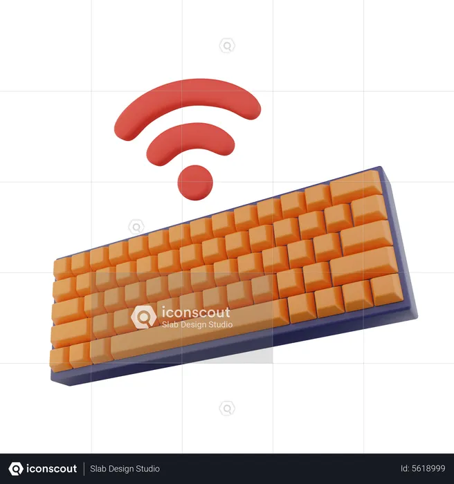 Kabellose Tastatur  3D Icon