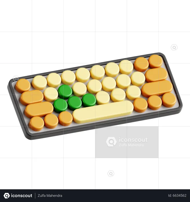 Kabellose Tastatur  3D Icon