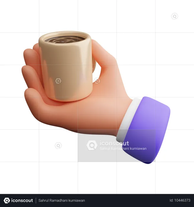 Hand mit Kaffee  3D Icon