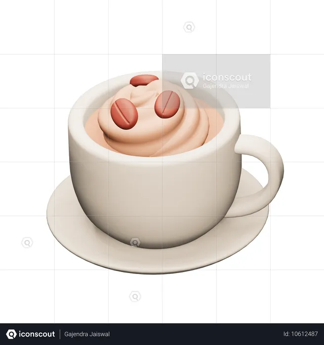 Kaffee Latte  3D Icon