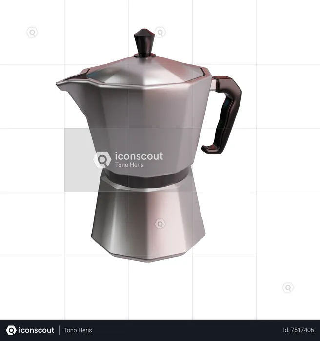 Kaffee-Moka-Kanne  3D Icon